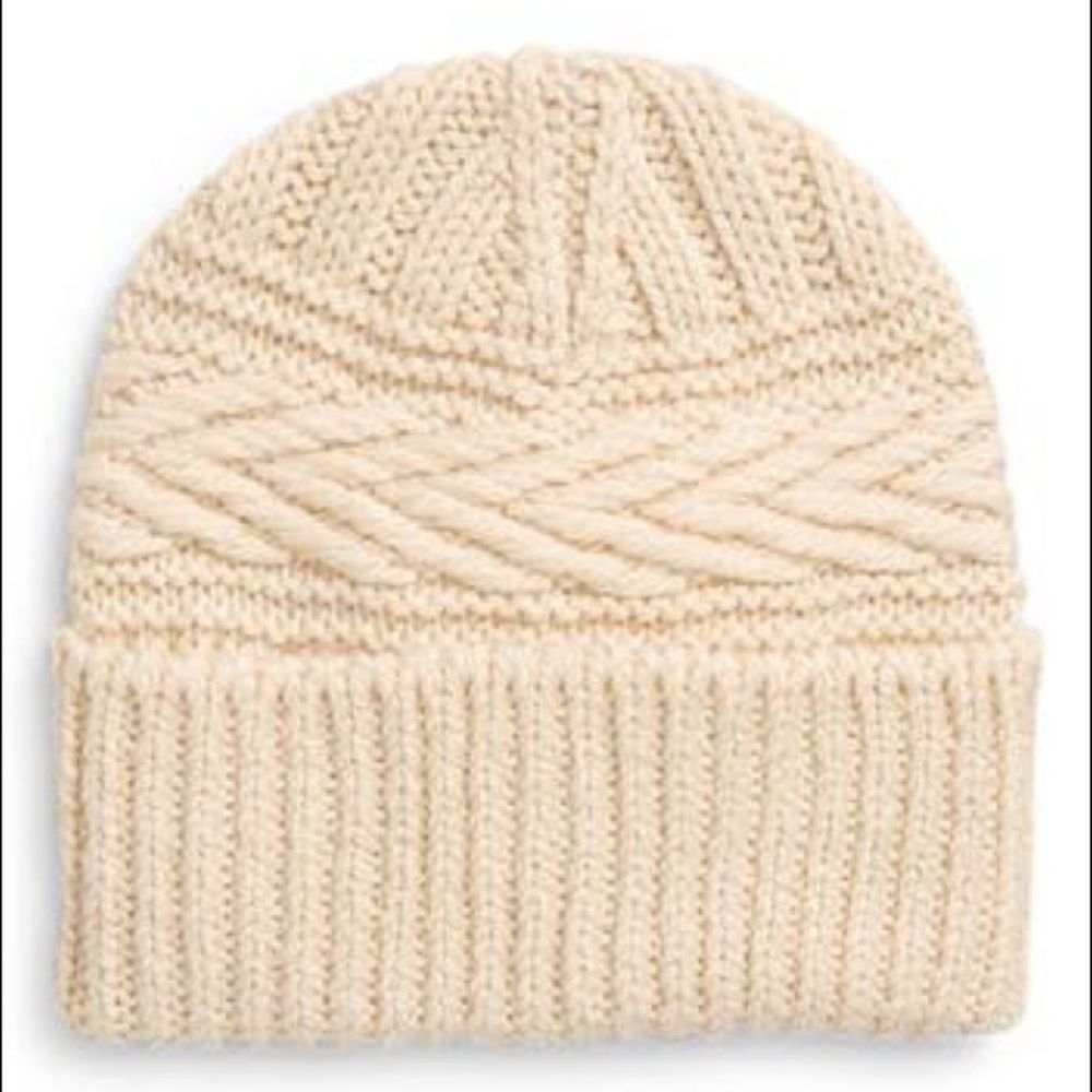 Isabel Marant Seal Wool Chunky Knit Beanie In Ecru Beige NWT